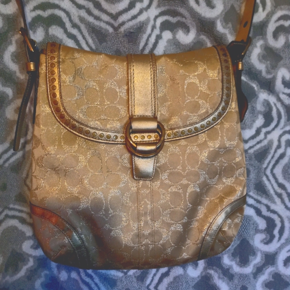 Coach Signature Jacquard Crossbody Bag